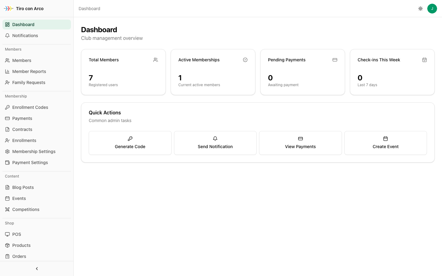 NexusSport Dashboard